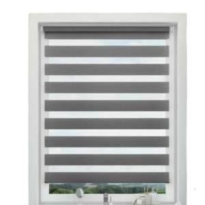 Day & Night Grey Zebra Vision Window Roller Blinds