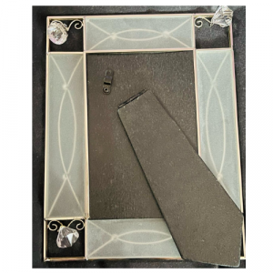 Metal and jewelled glass photo frame