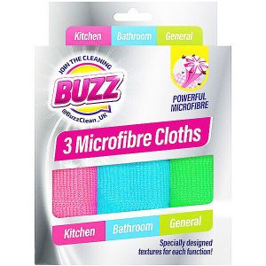 BUZZ 3pk Microfiber cloths