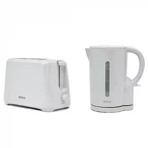 PIFCO Grey 2 Slice Toaster & 1.7L Cordless Jug Kettle