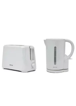 PIFCO Grey 2 Slice Toaster & 1.7L Cordless Jug Kettle
