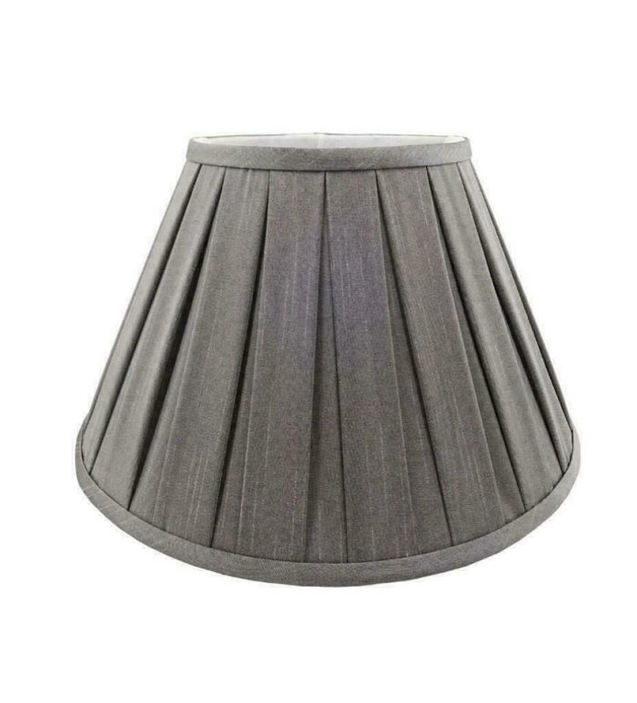 ENYA Grey Box Pleat Fabric Table Lamp & Ceiling Light Shade