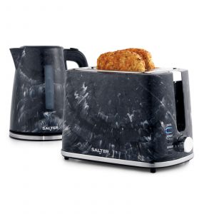 Salter Marble Black 2 Slice Toaster & 1.7L Jug Kettle