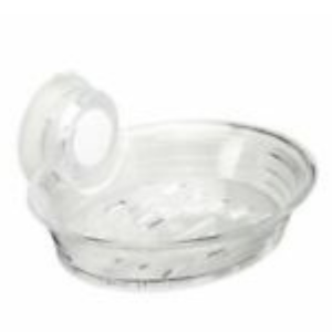 Croydex Press 'N' Lock Strong Suction Cup Glass Soap Dish & Holder