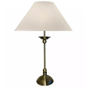 Cavendish Antique Table Lamp with 14" Cream Cotton Coolie Shade