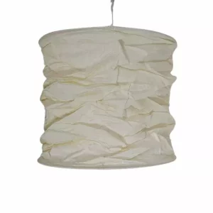 11" (28cm) Cream Soft Ruffle Drum Shape Ceiling Light Shade