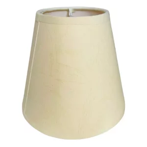 6" Cream Textured Fabric Clip On Chandelier Coolie Mini Light Shades