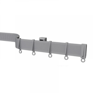 Silver PVC Steamline Bendable Curtain Track Coiled