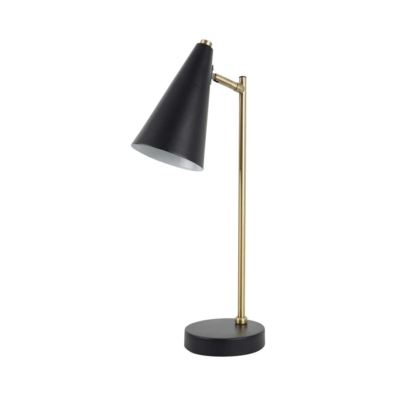 Extendable Desk Table Lamp Modern Matt Black & Antique Brass Adjustable Desk Table Lamp