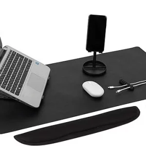 6-in-1 Black Studio Desk Set – Phone Holder, Laptop Riser & Workspace Accessories