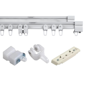 ILine Double Curtain Track Rail- 132-170mm Top Fix Double Support