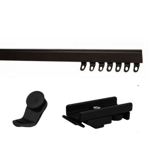 Fineline Black Curtain Track- 40mm Top Fix Bracket