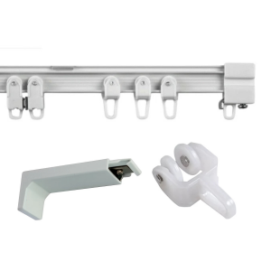 ILINE Bendable Curtain Track Rail - Pro 107mm Wall Fix Support