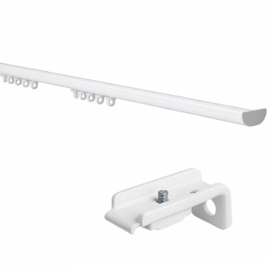 Heavy Duty Aluminium Discrete Curtain Tracks with 40mm Face/Top Fix Support