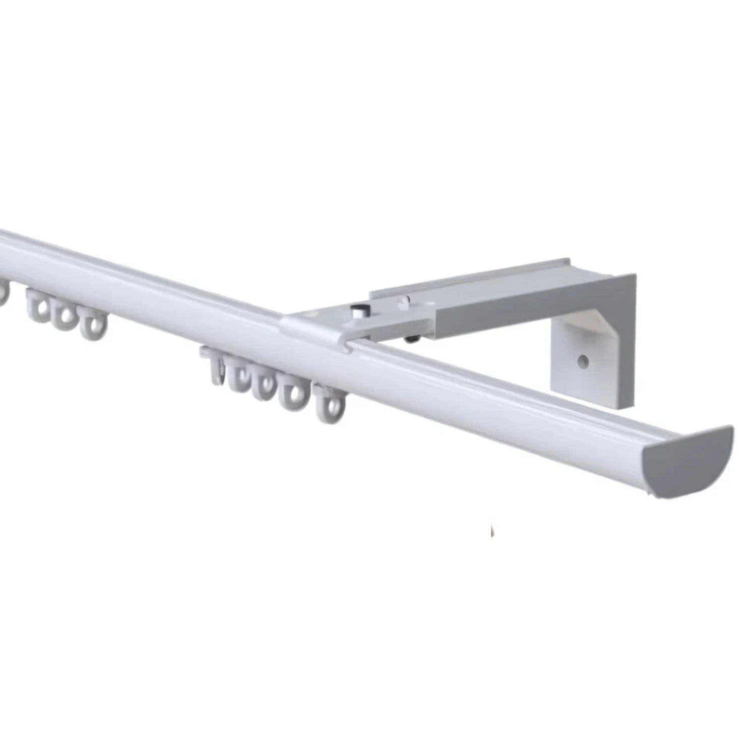Discrete Aluminium Curtain Tracks Discrete Aluminium Curtain Tracks with 107mm Face (Wall) Fix Support