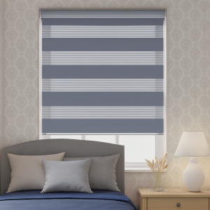 Day & Night Grey Zebra Roller Blinds