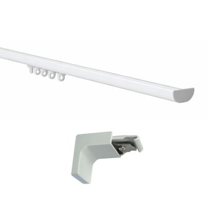 Discrete Aluminium Curtain Tracks-60mm Face Fix Support