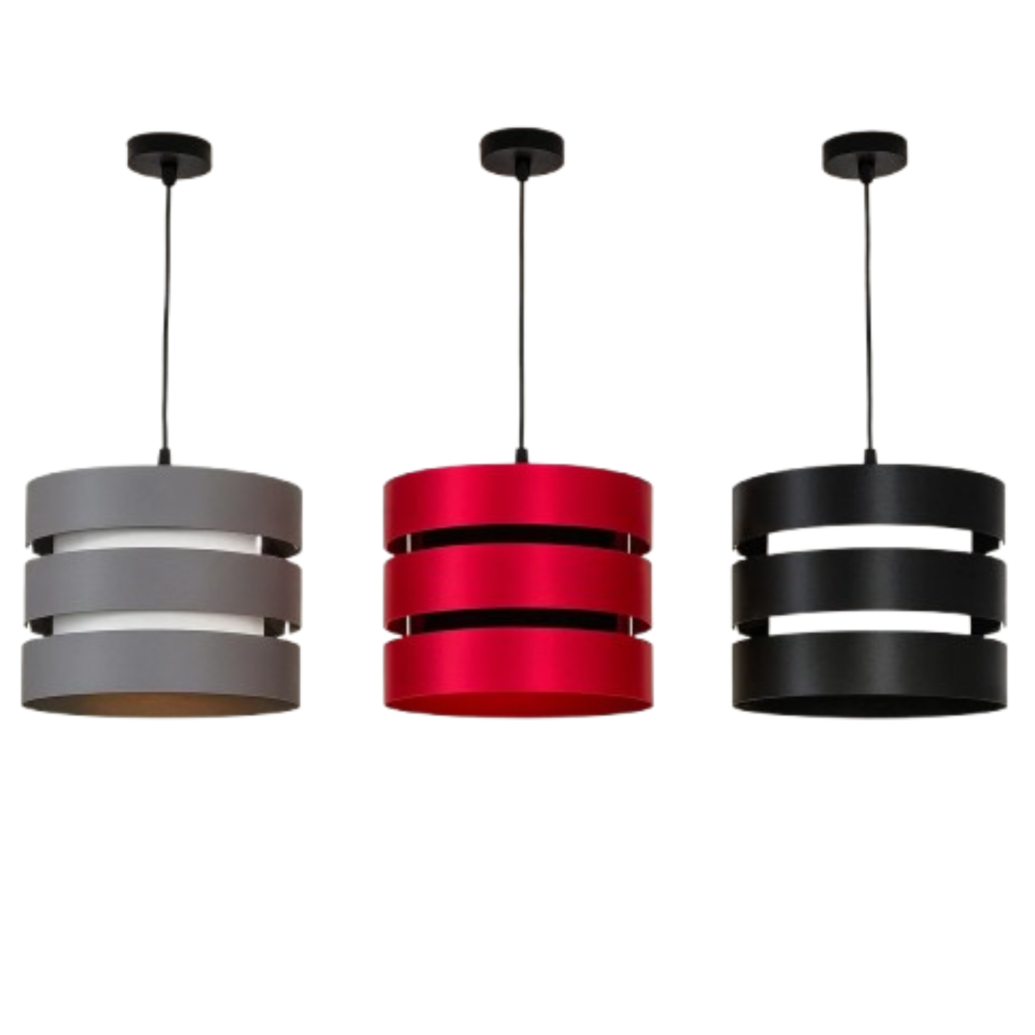 Ceiling Light Shade 3 Tier Twin Drum Silky Fabric Ceiling Light Shade 30cm